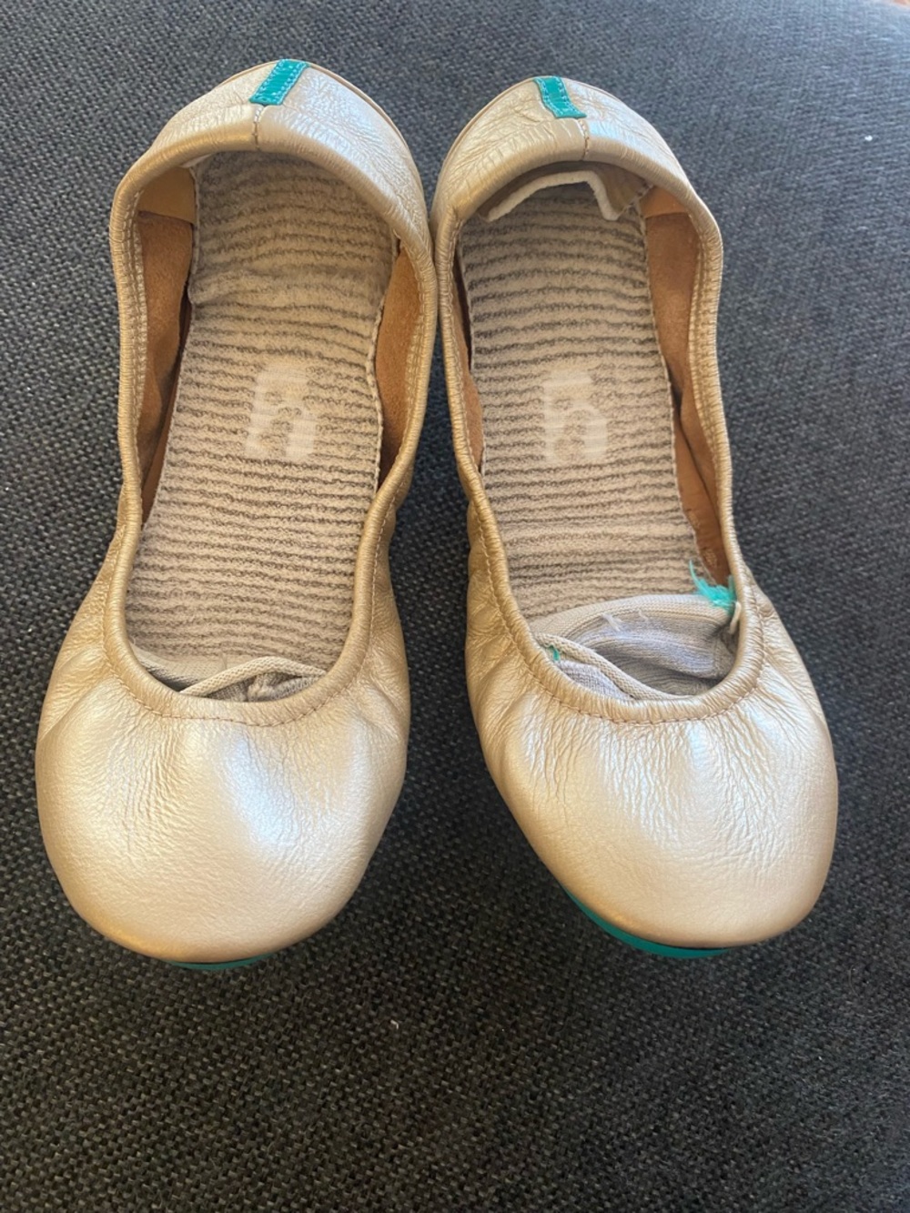 Tieks size 8 Golden Metallic